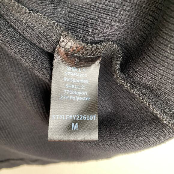 Tuckernuck Livia Puff Sleeve Top Size M Black Rayon Casual Preppy Pomander Place - Picture 12 of 13